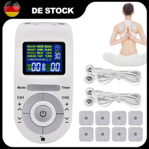 Massage 12 Modi TENS EMS Elektroden Reizstromgerät Schmerzen Muskelstimulator DE - Bild 1 von 14