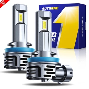 AUTOONE H11 H8 LED Headlight Super Bright Bulbs Kit 6500K 80000LM High Low Beam - Imagen 1 de 11