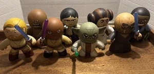Star Wars Mighty Muggs Lote de 8 Leia Han Lando Chewie Obi Wan Plo Koon Yoda Mace - Imagen 1 de 9