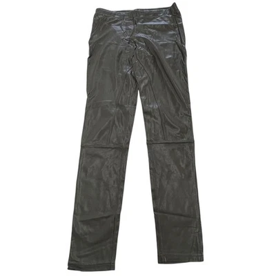 Pantalones Wilfred Free para mujer pequeños de cuero sintético ajustados elásticos motociclista Foto 1 de 4