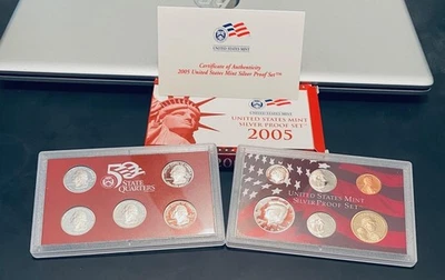 2005-S United States Mint 11 Coin SILVER Proof Set - OGP Pkg - (2 of 2) - Image 1 of 4