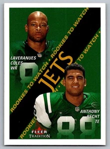 2000 Fleer Tradition Glossy Laveranues Coles/Anthony Becht New York Jets #355 - Picture 1 of 2