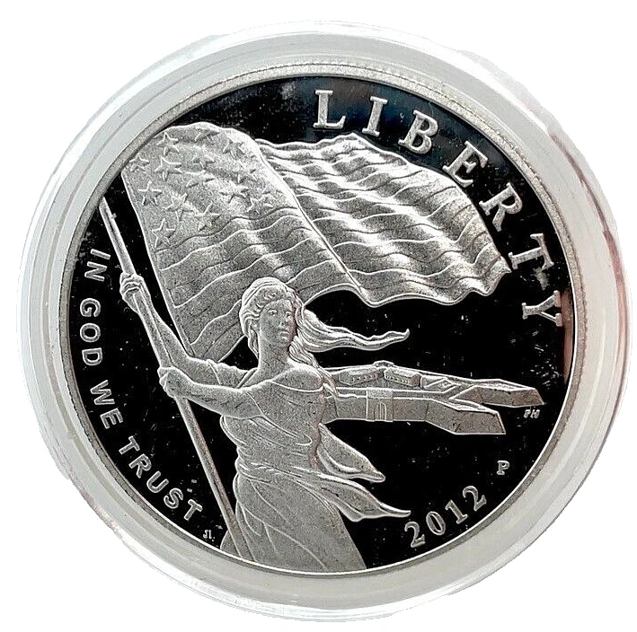 2012-P Star Spangled Banner Commemorative 90% Silver PROOF $1 Dollar In Capsule - Image 1 of 4