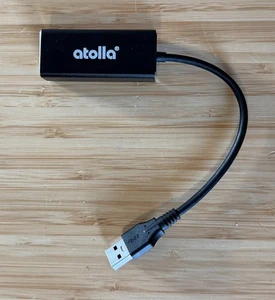 Atolla USB-A 3.0 Ethernet Adapter LAN Hub Black Aluminum *TESTED* anker pc mac - Picture 1 of 6