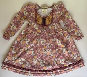 Matilda Jane Dress Size 18 Months Colorful Secret Fields Birdsong At Dawn A-Line - Picture 1 of 4