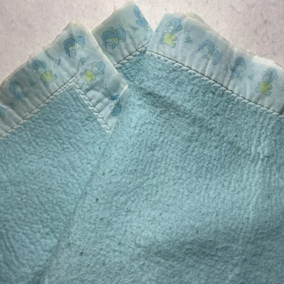 De Colección Morgan Curity Manta Bebé Azul Térmica Acrílico Satinado Nylon Borde Cuna Decoración Foto 1 de 4