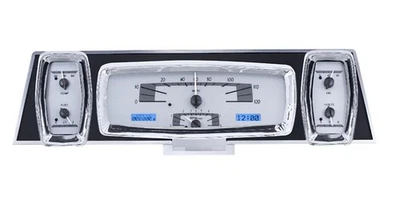 Dakota Digital 61-63 Lincoln Continental Silver / Blue LED Gauge Kit VHX-61L-S-B - Image 1 of 4