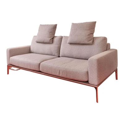 Bielefelder Werkstätten Sofa Spirit Bezug Mara 1763 181 Grau Chromfüße  - Bild 1 von 4