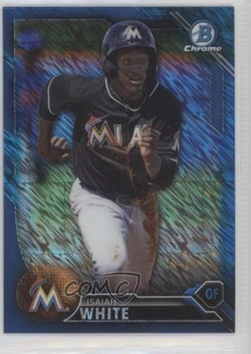 2016 Bowman Chrome Prospects Blue Shimmer Refractor Isaiah White #BCP203 - Image 1 of 2