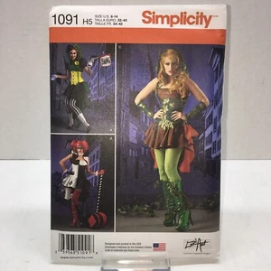 PATRÓN SIMPLICIDAD 1091 VILLANA VENENOSA HIEDRA BROMISTA FALTA TALLAS 6 - 14 SIN CORTAR - Imagen 1 de 4