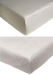 Sábana ajustada extra profunda Percale de polialgodón lisa de hierro fácil ropa de cama de lino - Imagen 1 de 13