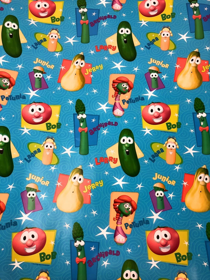 VeggieTales Stars Roll Signature Select Gift Wrap 36 sq. ft 1 Roll 6 yds x 2 ft. - Image 1 of 1