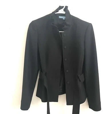 Antonio melani Blazer Women’s Belted ruffle neck  Structured Office Carrier - Image 1 of 4