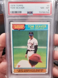 1976 Topps #5 Tom Seaver Mets PSA 8 NM-MT - Picture 1 of 1