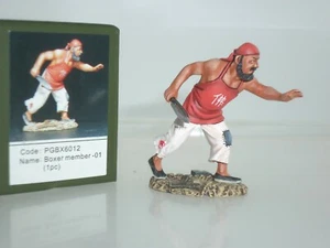 EQUIPO MINIATURAS PGBX6012 BOXER CHINO GUERRERO REBELIÓN CON CUCHILLO SOLDADO DE JUGUETE - Imagen 1 de 2