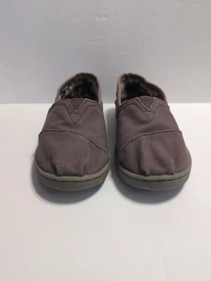 Sapato plano Toms Classics cinza roxo juvenil casual lona 2.5 - Imagem 1 de 4