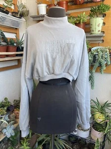 Mistress Rocks Los Angeles Women's Crop Top M Grey with Elastane Basic - Picture 1 of 11