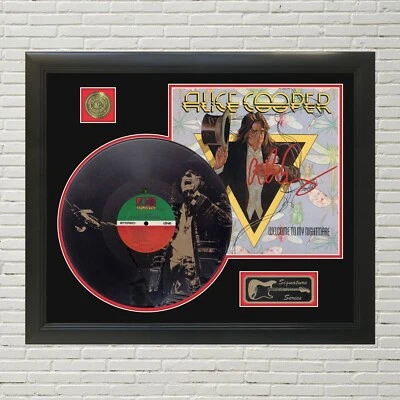 Alice Cooper Love It Laser Etched Black Vinyl Record Reproduction LP Display - Image 1 of 3