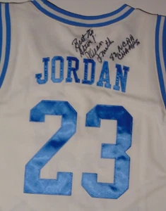 DEAN SMITH SIGNIERT NORTH CAROLINA BASKETBALL TRIKOT 82 NCAA CHAMPS MICHAEL JORDAN - Bild 1 von 23