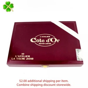 L'Atelier Cote d'Or La Tache 2018 Empty Wood Cigar Box 9.5" x 7" x 1" - Picture 1 of 12