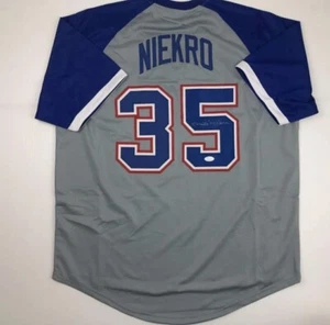 Phil Niekro Atlanta Braves Autographed Signed Grey Baseball Jersey JSA COA - Picture 1 of 4