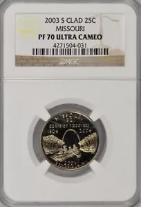 2003 S Clad 25C Missouri NGC PF 70 Ultra Cameo - Picture 1 of 2