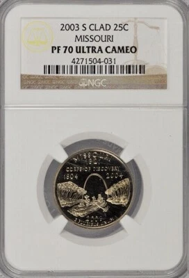 2003 S Clad 25C Missouri NGC PF 70 Ultra Cameo - Image 1 of 2