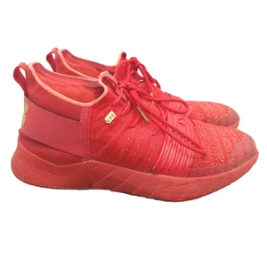 Under Armour C1N Trainer Sneakers Shoes Mens 8.5 Red Gold Cam Newton  - Picture 1 of 10
