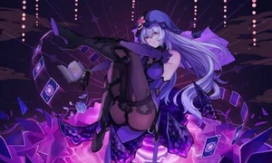 Anime Negro Cisne Honkai Star Rail Estampado Adornado Púrpura Cosido Juego Mat Escritorio - Imagen 1 de 1