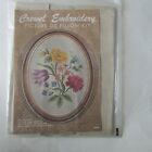 Vintage Elsa Williams Floral Crewel Embroidery Picture / Pillow Kit #KC730 NOS