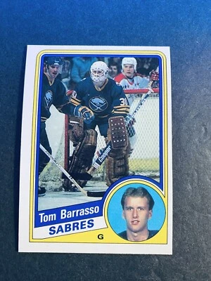 1984-85 O-Pee-Chee Tom Barrasso Buffalo Sabres Rookie Card #18 Hall of Famer (f) - Image 1 of 2