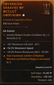 Boots 1GA Speed Diablo 4 ETERNAL REALM NON-SEASON SC D4 PS5 Xbox - Picture 1 of 1