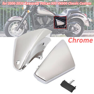 Chrome Battery Side Fairing Cover Fit For Kawasaki Vulcan 900 VN900C Custom US