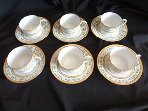 A Raynaud Ceralene Limoges Morning Glory Spray - 6 Tassen und Untertassen Sets - Bild 1 von 8
