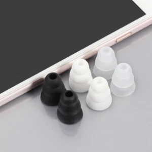 Replacement Triple Flange Ear Tips Earbuds Silicone Pads For In Ear Headphones - Picture 1 of 11