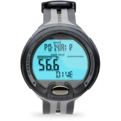 Cressi Leonardo 2.0  Premium Air/Nitrox Tauchcomputer// Schwarz/Grau - Bild 1 von 4