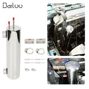 3" X 16" 50OZ Polished Stainless Steel Radiator Over Flow Puke Tank Catch Can - Picture 1 of 14