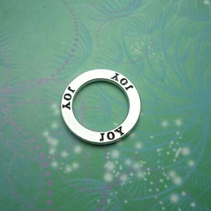 Joy Circle Charm for Personalised Keepsake Memory Locket Jewellery - Picture 1 of 4