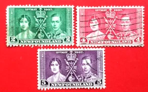 Canada Newfoundland #230-232 Coronation - Omnibus Issue Used - Picture 1 of 1