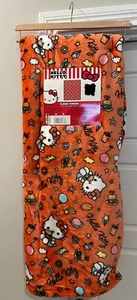 Hello Kitty Throw 🍔 So Varisity Burgers Orange Cloud Blanket Sanrio 60x70 NEW - Picture 1 of 5