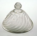 1904 EAPG U.S. Glass Covered Bowl Lid Beaded Swirl with Disc Cover 5.25"