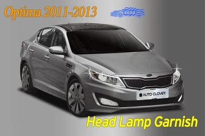 Lámpara de Cabeza Decoración Cromo Moldura Borde Plateado 2 Piezas B687 para KIA Optima 2011~2013 Foto 1 de 4