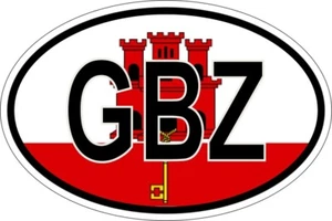 Sticker aufkleber Nationalitätenkennzeichen flagge fahne GBZ gibraltar - Bild 1 von 1