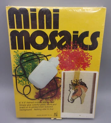 Vintage General Crafts Framed Mini Mosaics HORSE Art Kit #456 - NEW - Image 1 of 4