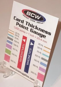 BCW Card Thickness Point Gauge + **Bonus Card ** - Picture 1 of 1