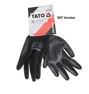 Yato Profi Nylon Sicherheits Arbeitshandschuhe schwarz 10"/XL YT-7473 - Bild 1 von 1