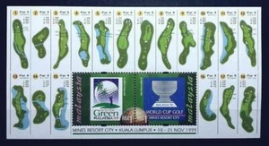 MALAYSIA 1999 WORLD CUP GOLF MALAYSIA '99 MS MNH OG FRESH - Picture 1 of 2