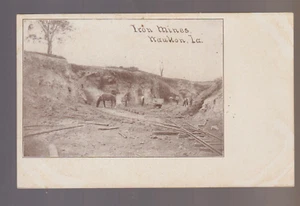 Waukon IOWA 1910 IRON ORE MINE Mining Mines nr Decorah Lansing MINERS WORKING IA - Picture 1 of 3