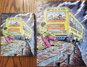 The Incredible Hulk Marvel 1988 11.5"x15" 100 Piece Jigsaw Puzzle Vintage Golden - Picture 1 of 6