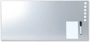 by Banksupplies Magnetic Bulletin Board | 30 X 14 Inches | Silver | Includes 6 M - Picture 1 of 6